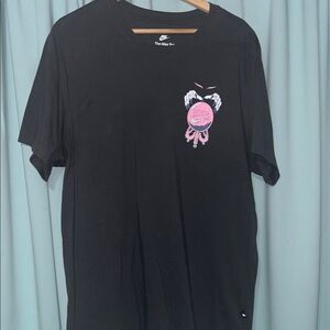 Nike Black T-Shirt with Pink Hand Graphic